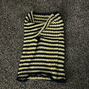 Blue and yellow cross top